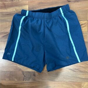 Asics Blue Men's Shorts with Light Blue Stripes